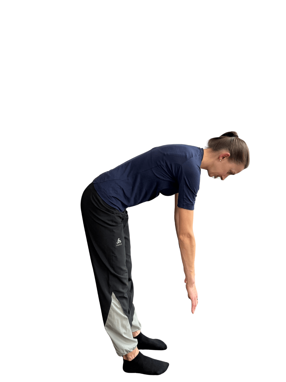 Image of step 5 - Let them bend forward and reach for the toes with their fingers.